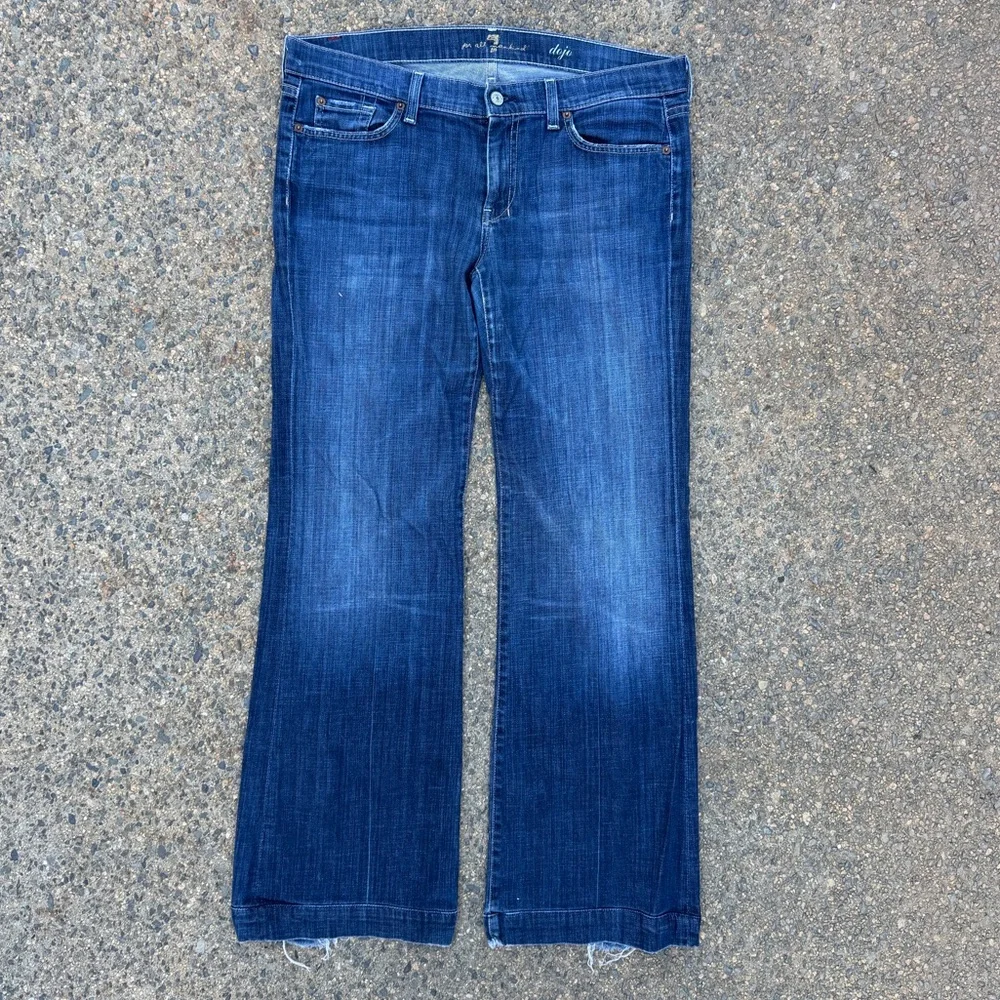 7 For All Mankind Dojo Jeans Dark Wash - Picture 1 of 10